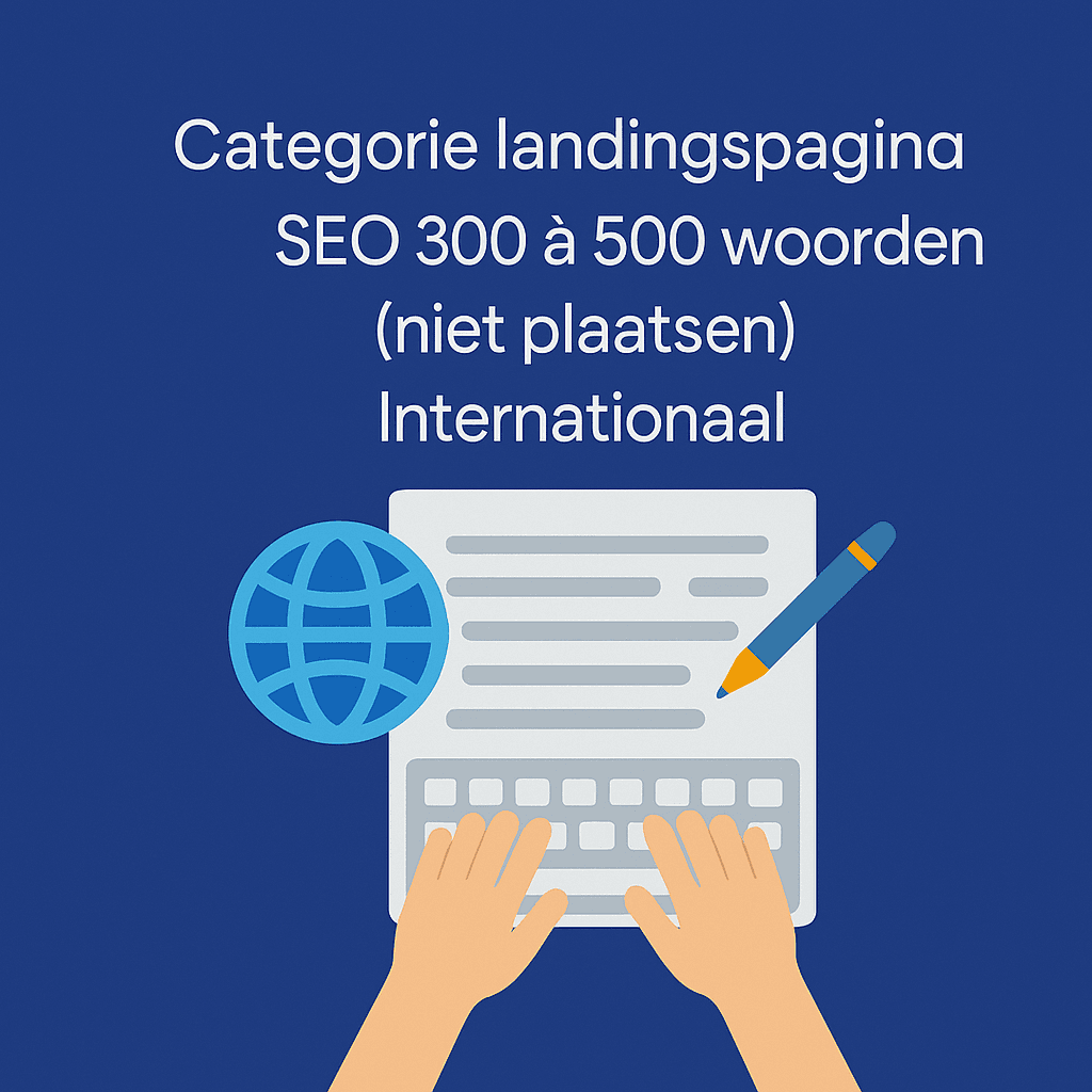 Categorie landingspagina SEO 300 à 500 woorden (niet plaatsen) Internationaal