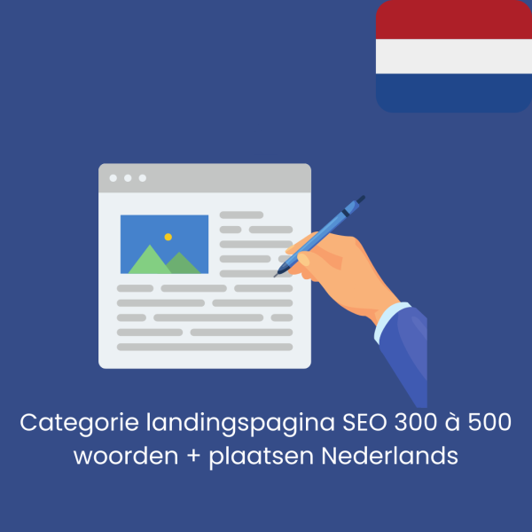 Página de destino de categoría SEO 300 a 500 palabras + lugares en holandés