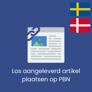 Los aangeleverd artikel plaatsen op PBN Scandinavisch