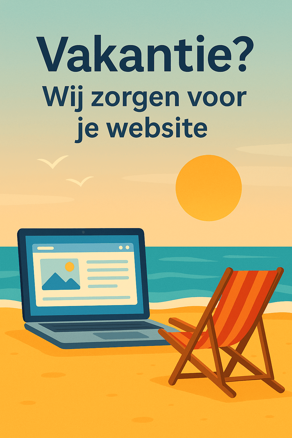 Ga jij op vakantie? Geen zorgen, wij houden je website in topvorm