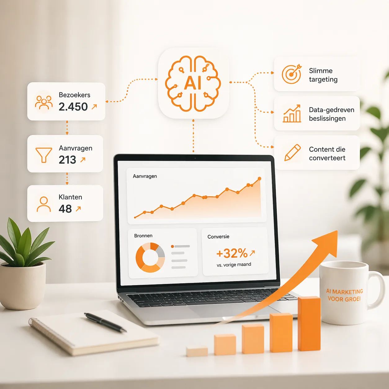 AI Marketing Bureau Dashboard en Groei