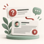 Quora-antwoord met merkvermelding Illustratie van een vraag en een Quora-antwoord met merkvermelding